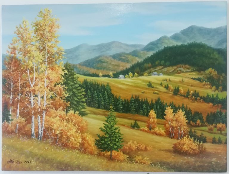 Pejzaži,Njegoš Arnaut , ulje na platnu , 50 x 70 cm,cijena po dogovoru