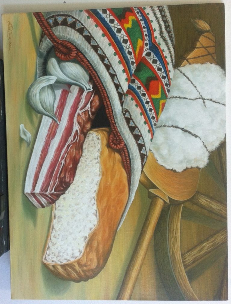 Tradicija ,Njegoš Arnaut ,ulje na platnu,100 x 60 cm ,cijena po dogovoru