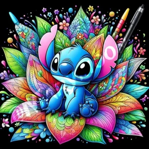 Torba sa patent zatvaračem 5D DIY Disney Stitch komplet za dijamantske slike šarene naljepnice za cvijeće dijamantski vez umjetnički poklon za djecu

 – UMETNIČKI RADOVI
